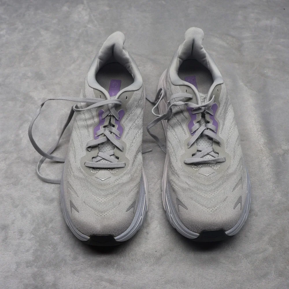 Hoka‎ Women 10.5D Wide Athletic Shoes Grey Arahi 6 Lightweight Running Chunky